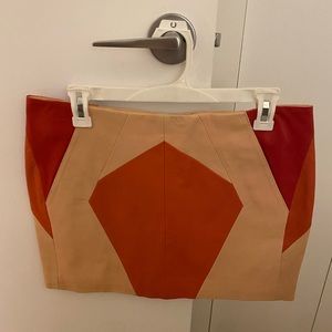 Maje Leather Mini Skirt